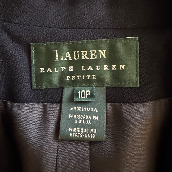 Ralph Lauren Classic Women's Navy Blue Double-breasted Blazer 10P VTG - Picture 3 of 4